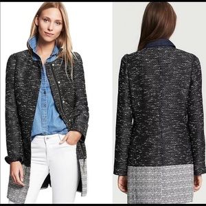 Banana republic tweed collarle jacket size L